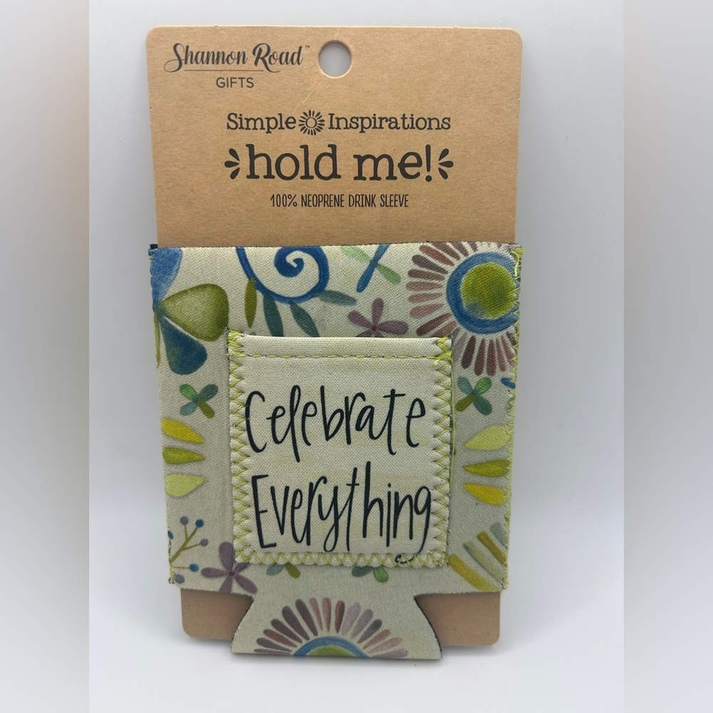 Simple Inspirations Neoprene Drink Sleeve - Celebrate Everything NWT OSFM